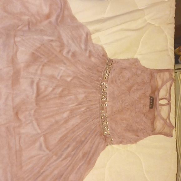 I am selling a rose pink dress. The size is a 12 - Picture 1 of 4